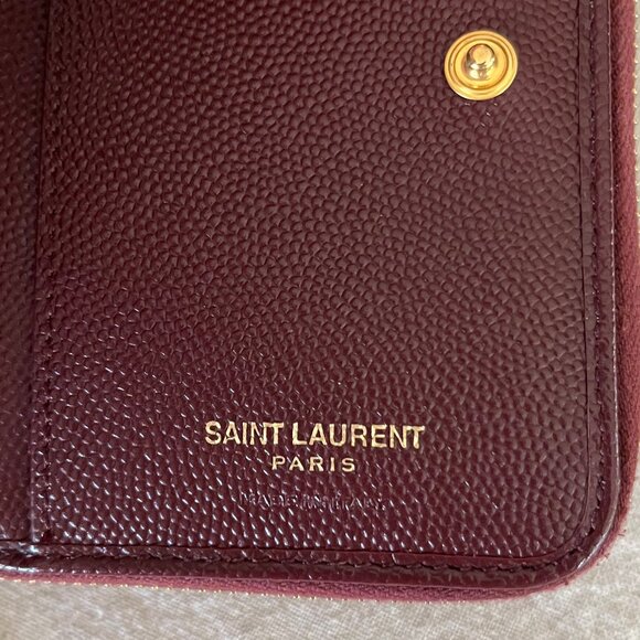 YSL Saint Laurent cassandre matelassé compact zip around wallet - Authentic - Picture 14 of 17